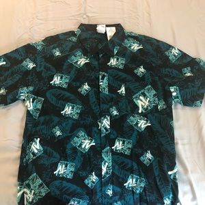 MTV button down Hawaiian shirt